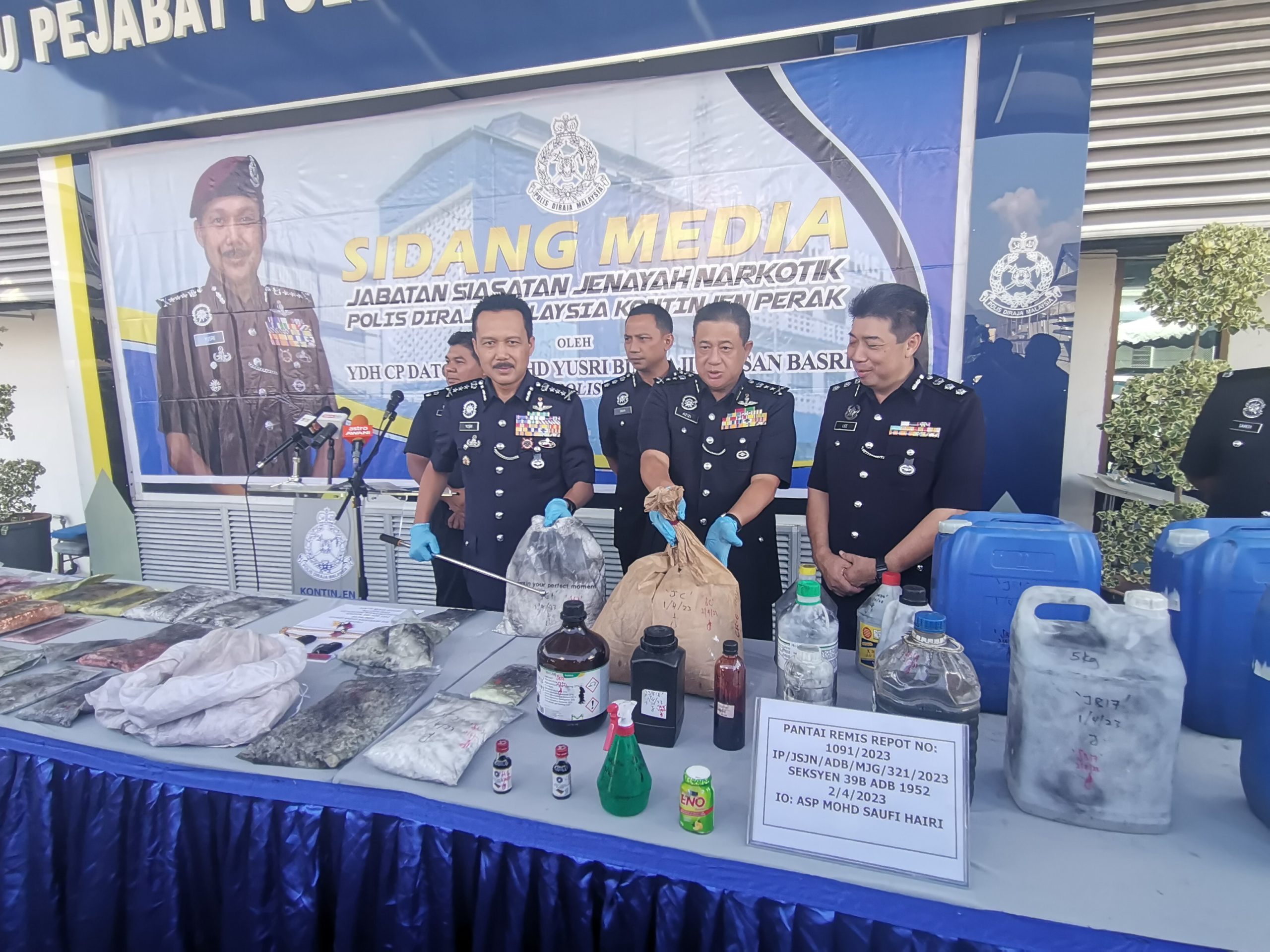 Bongkar makmal haram, polis rampas dadah lebih RM5.5 juta