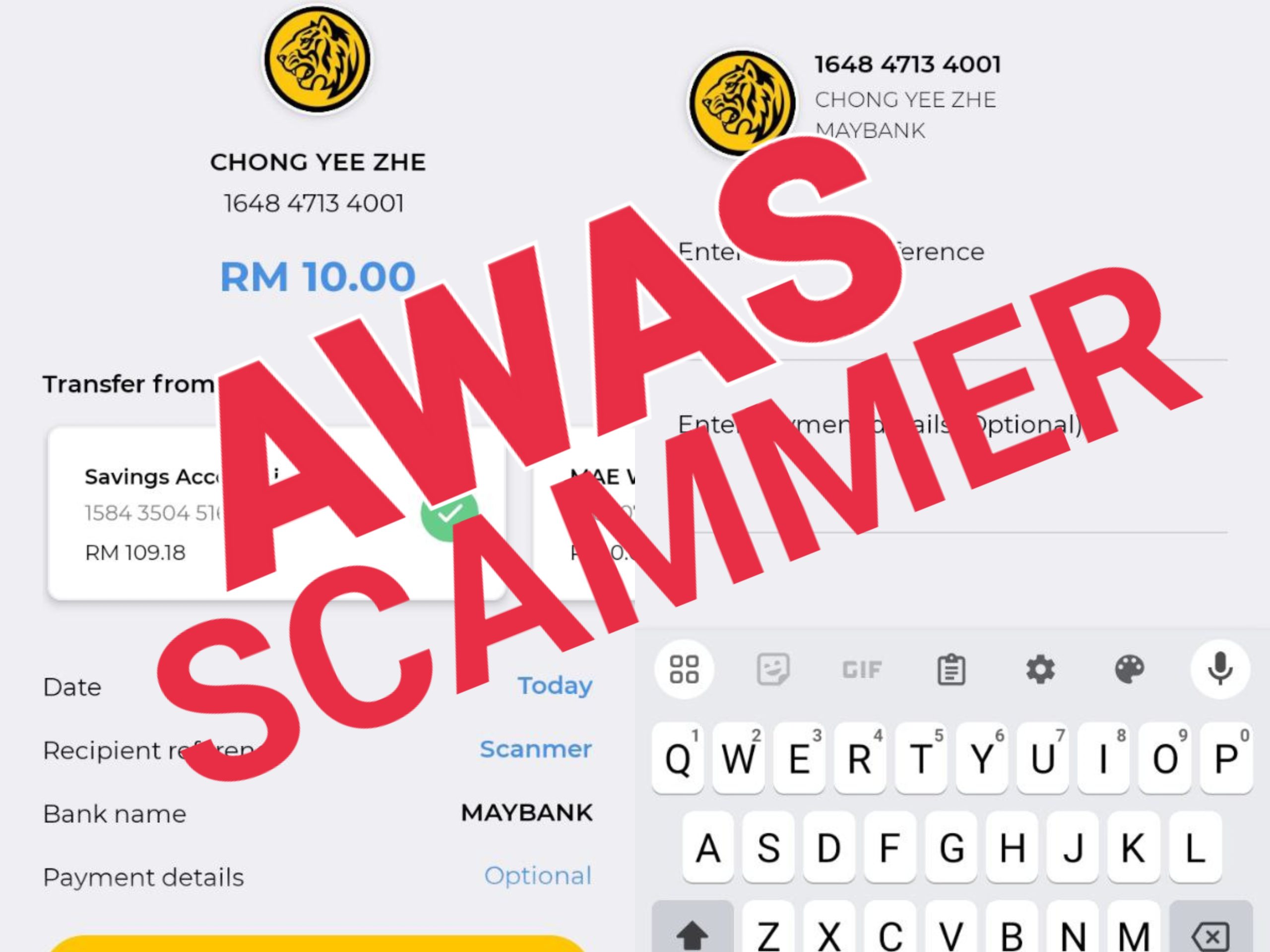 BERHATI - HATI TERHADAP SCAMMER.